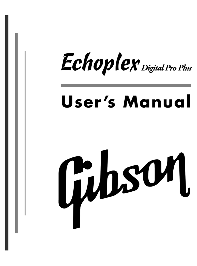 Gibson Echoplex Digital Pro Plus user manual Gibson Echoplex Digital Pro Plus user manual