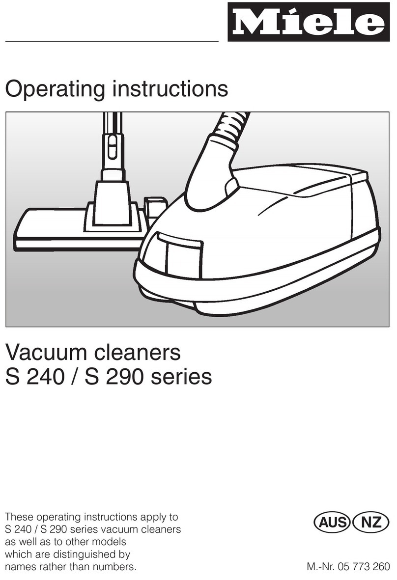 Miele S 290 series operating instructions