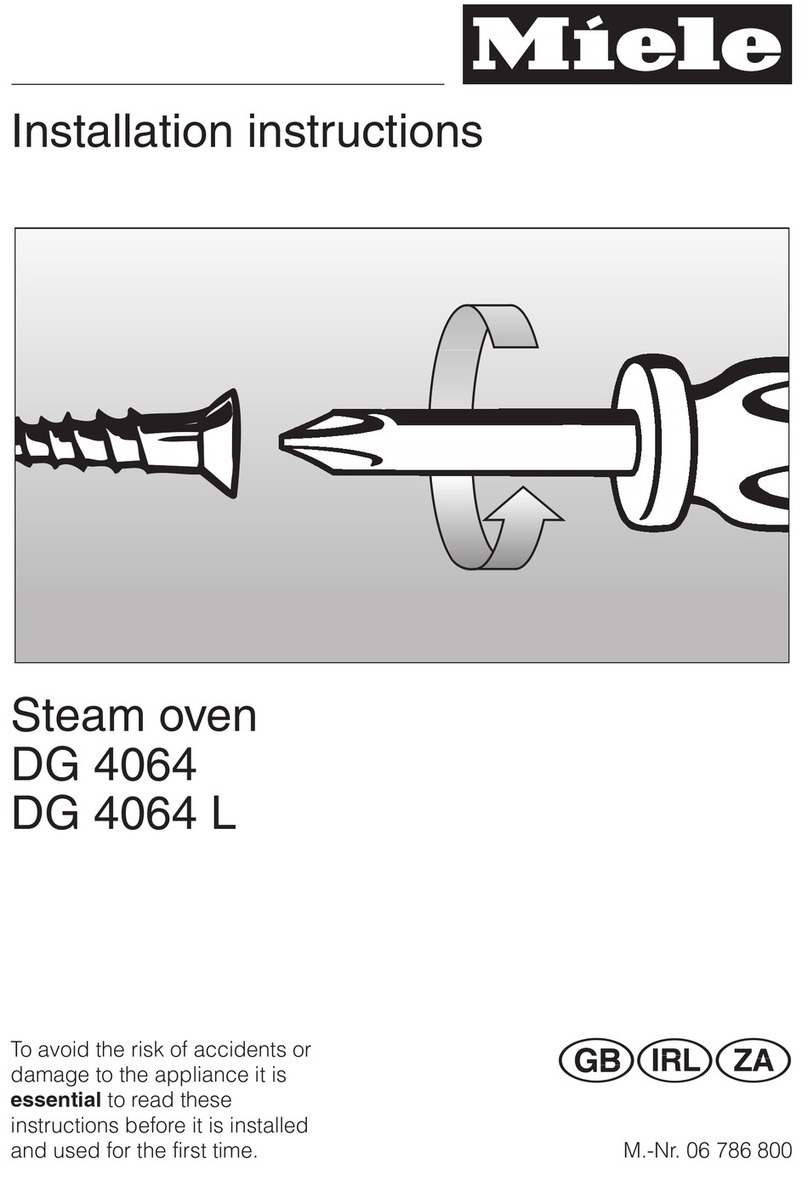 Miele DG 4064 installation instructions
