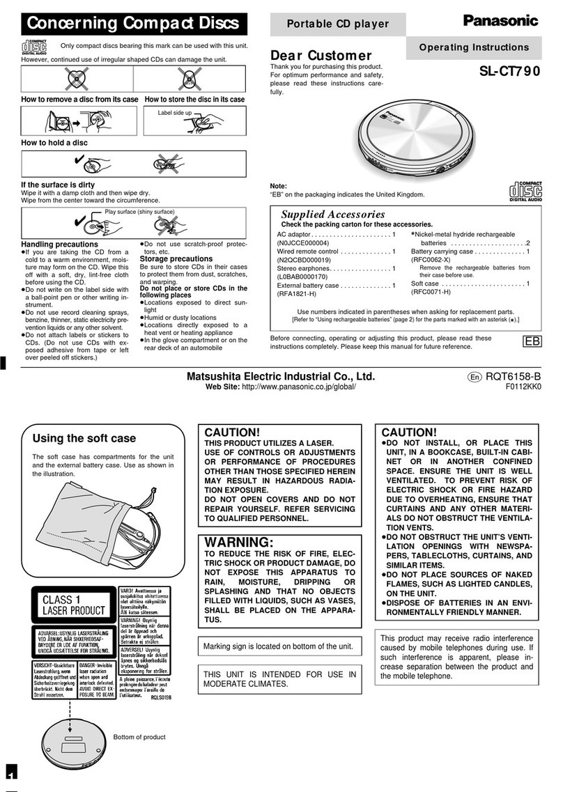 Panasonic SL-CT790 operating instructions