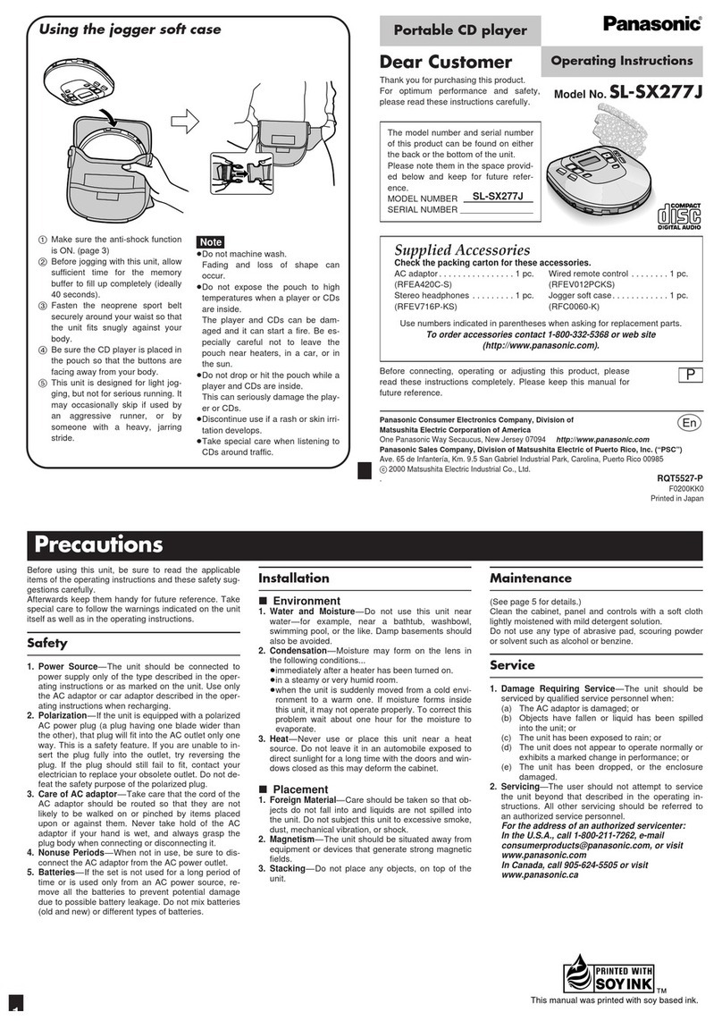 Panasonic SL-SX277J User manual