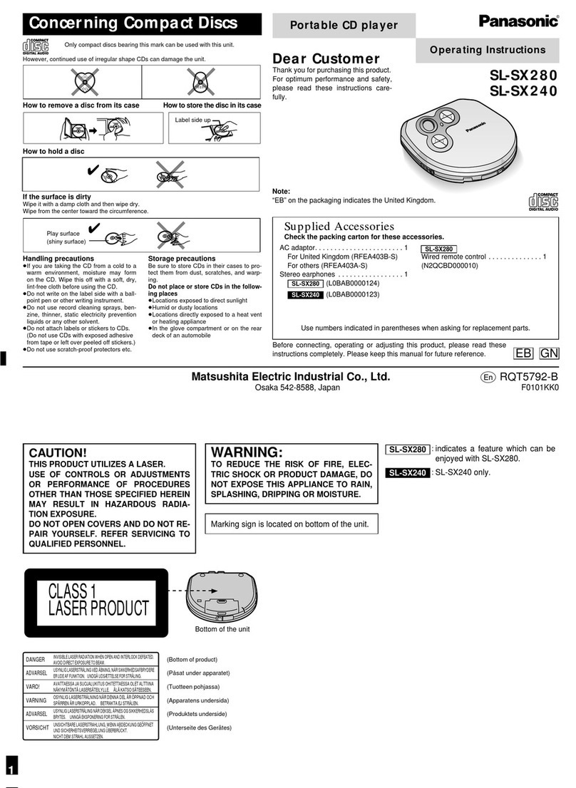 Panasonic SL-SX240 User manual