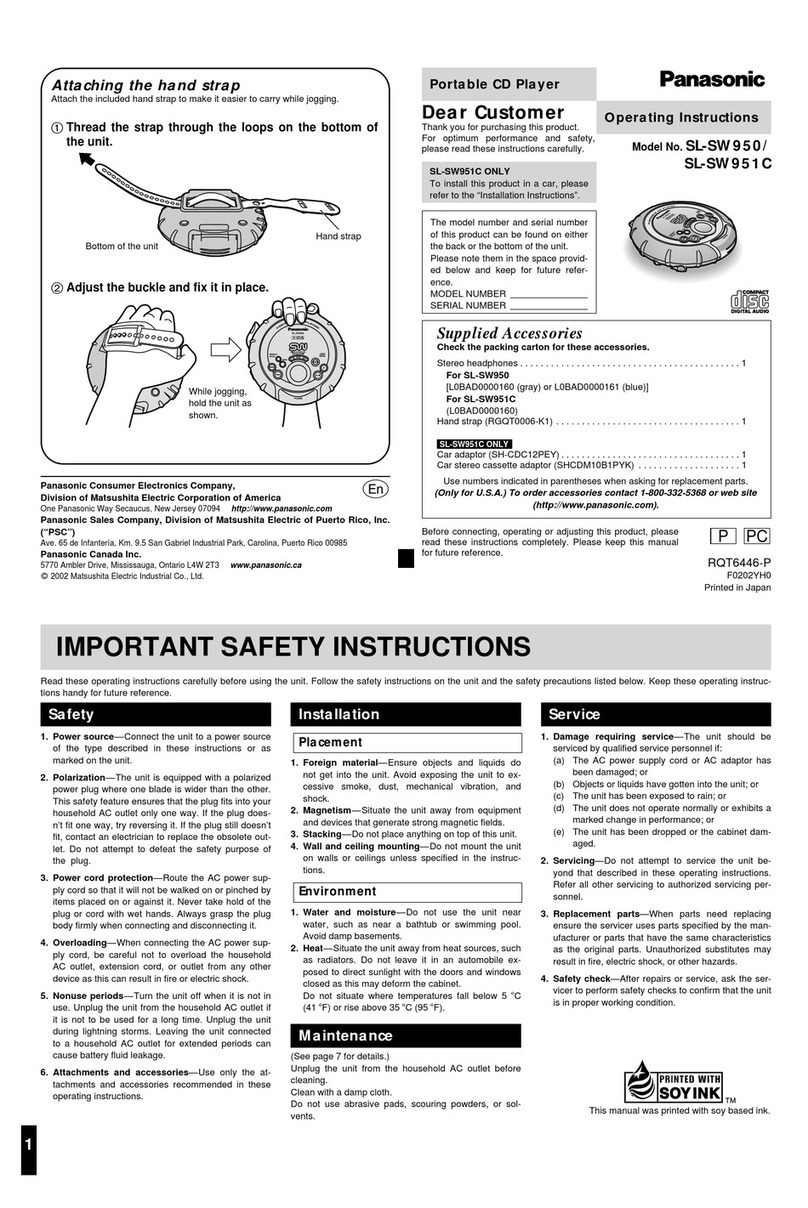 Panasonic SL-SW950 operating instructions