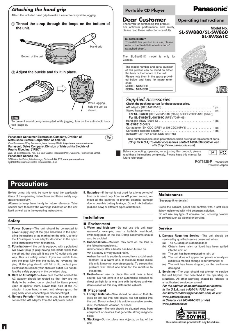 Panasonic SL-SW860 User manual