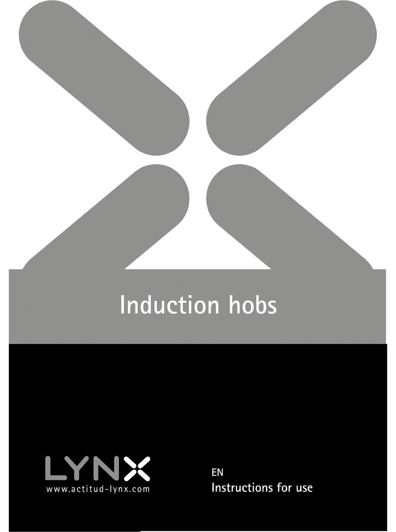 Lynx Induction hob Instructions for use