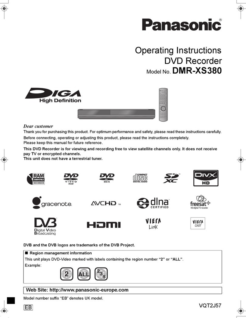 Panasonic Diga DMR-XS380 User manual