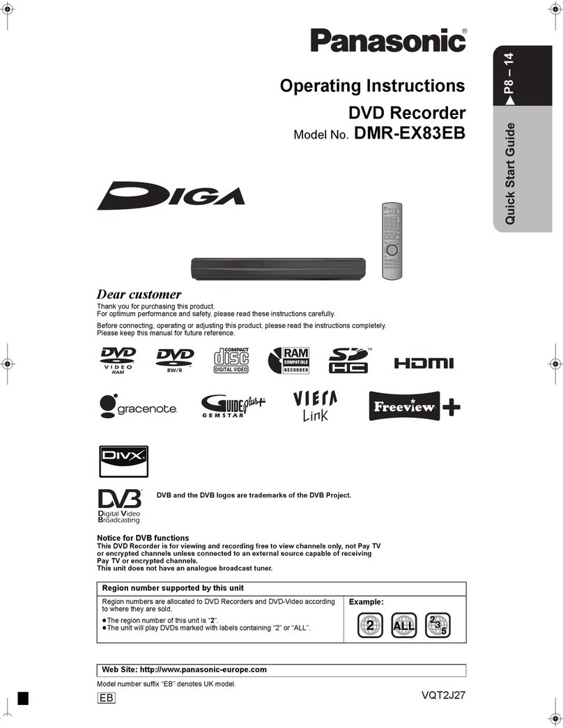 Panasonic Diga DMR-EX83EB User manual