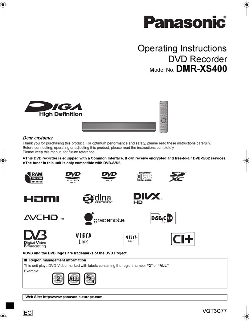Panasonic Diga DMR-XS400 User manual