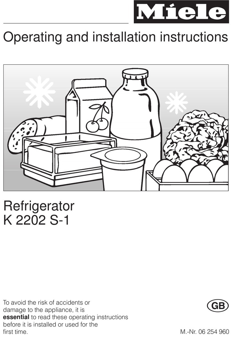 Miele K 2202 S-1 Operating and installation instructions Miele K 2202 S-1 Operating and installation instructions