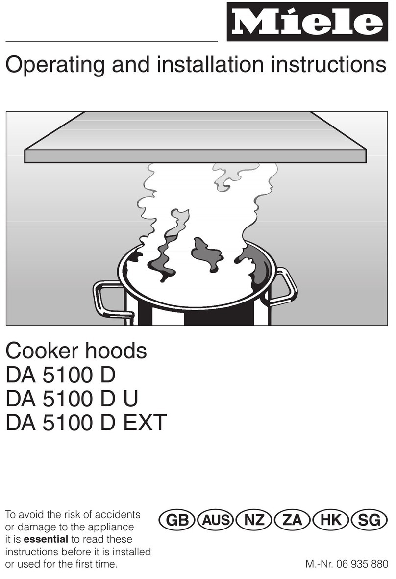 Miele DA 5100 D Operating and installation instructions Miele DA 5100 D Operating and installation instructions