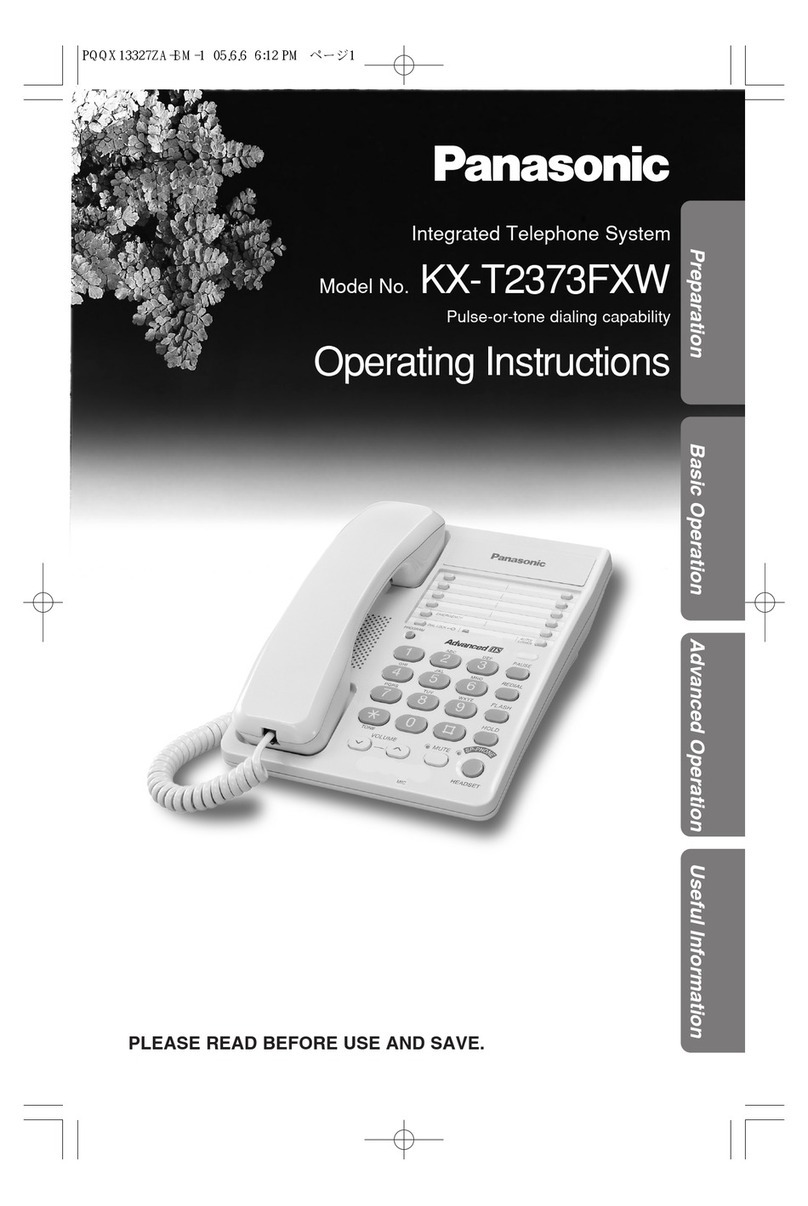 Panasonic KX-T2373FXW User manual