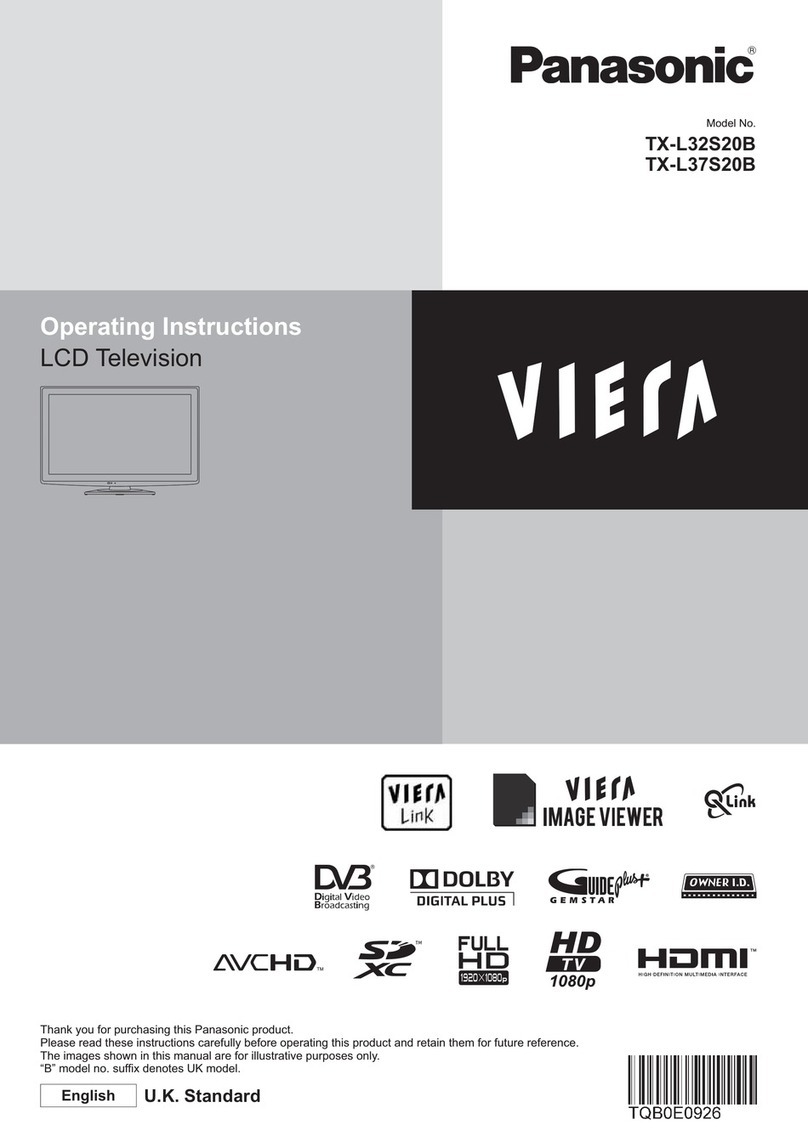Panasonic Viera TX-L32S20B User manual