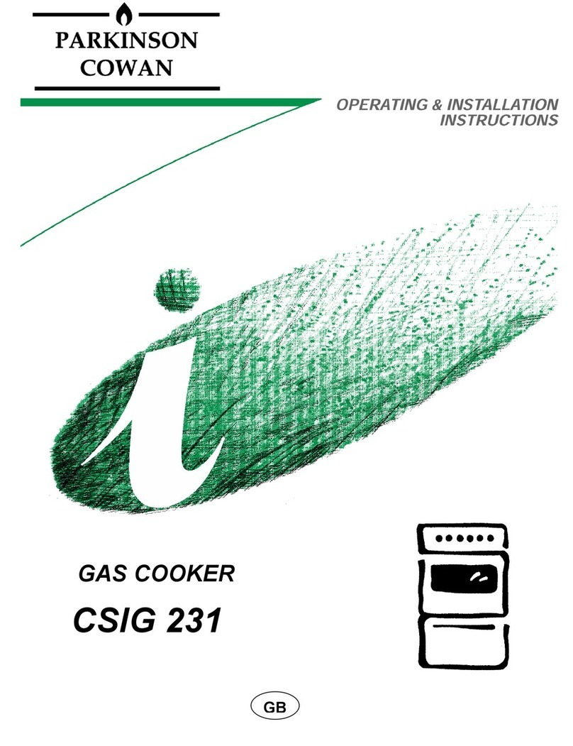 Parkinson Cowan CSIG 231 Operating & installation instructions