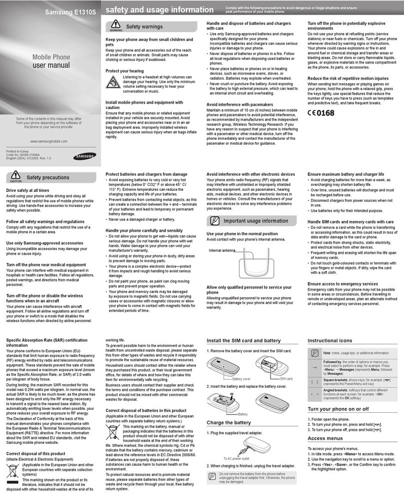 Samsung E1310S user manual