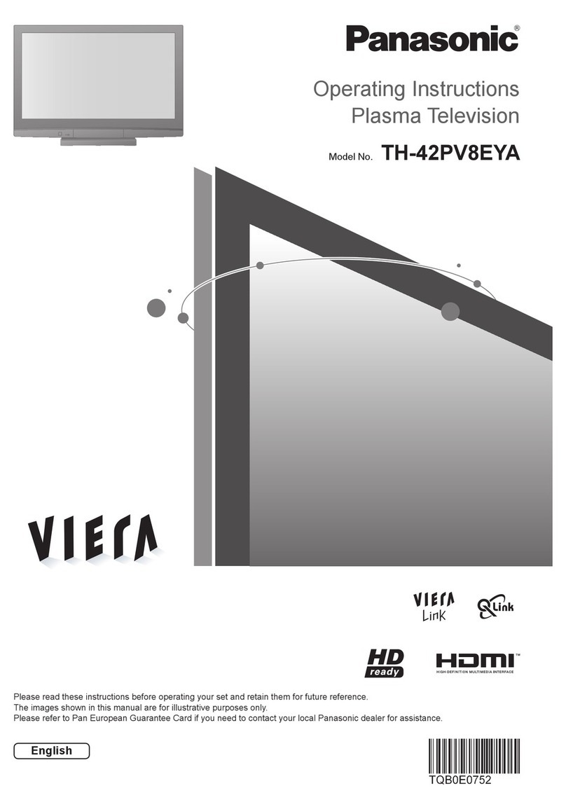 Panasonic Viera TH-42PV8EYA User manual