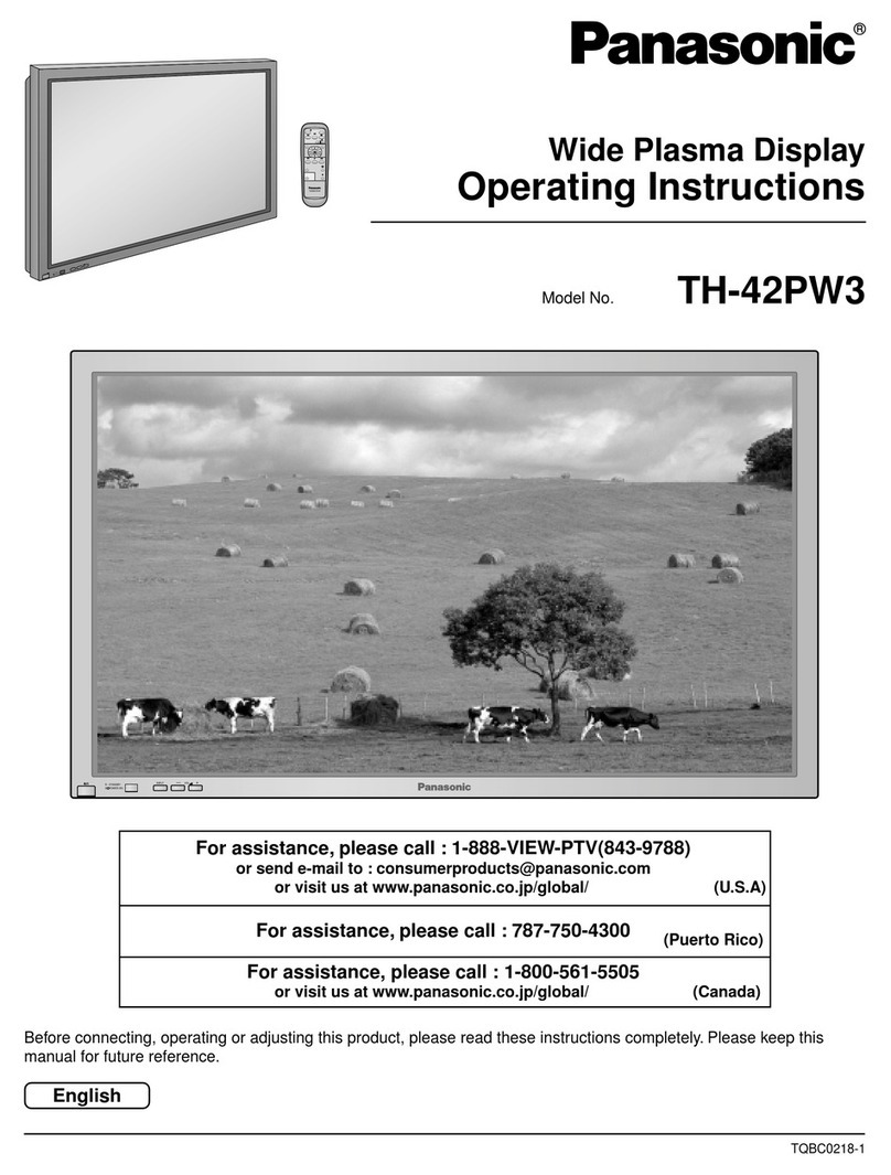 Panasonic Viera TH-42PW3 User manual