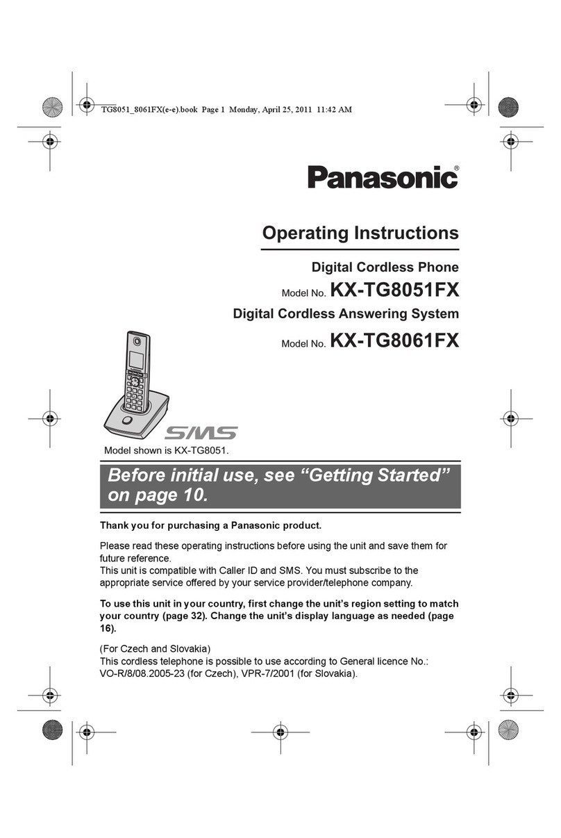 Panasonic KX-TG8051FX User manual