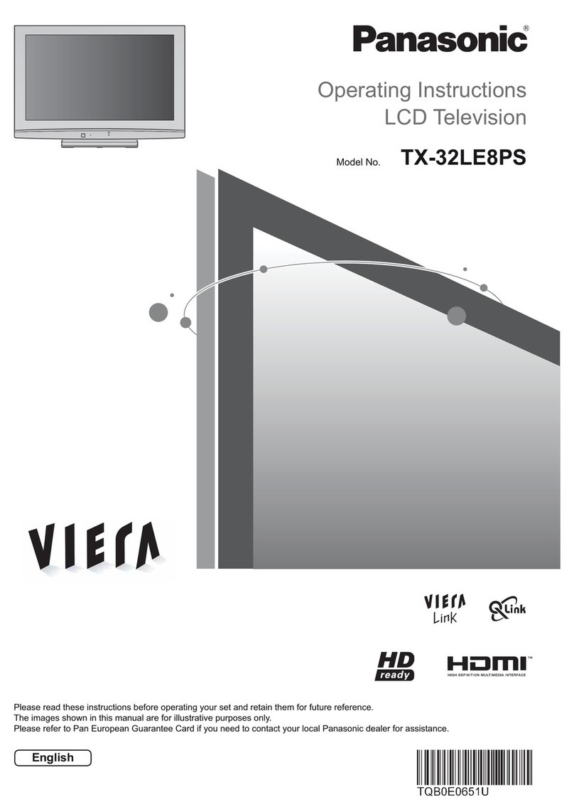 Panasonic Viera TX-32LE8PS User manual