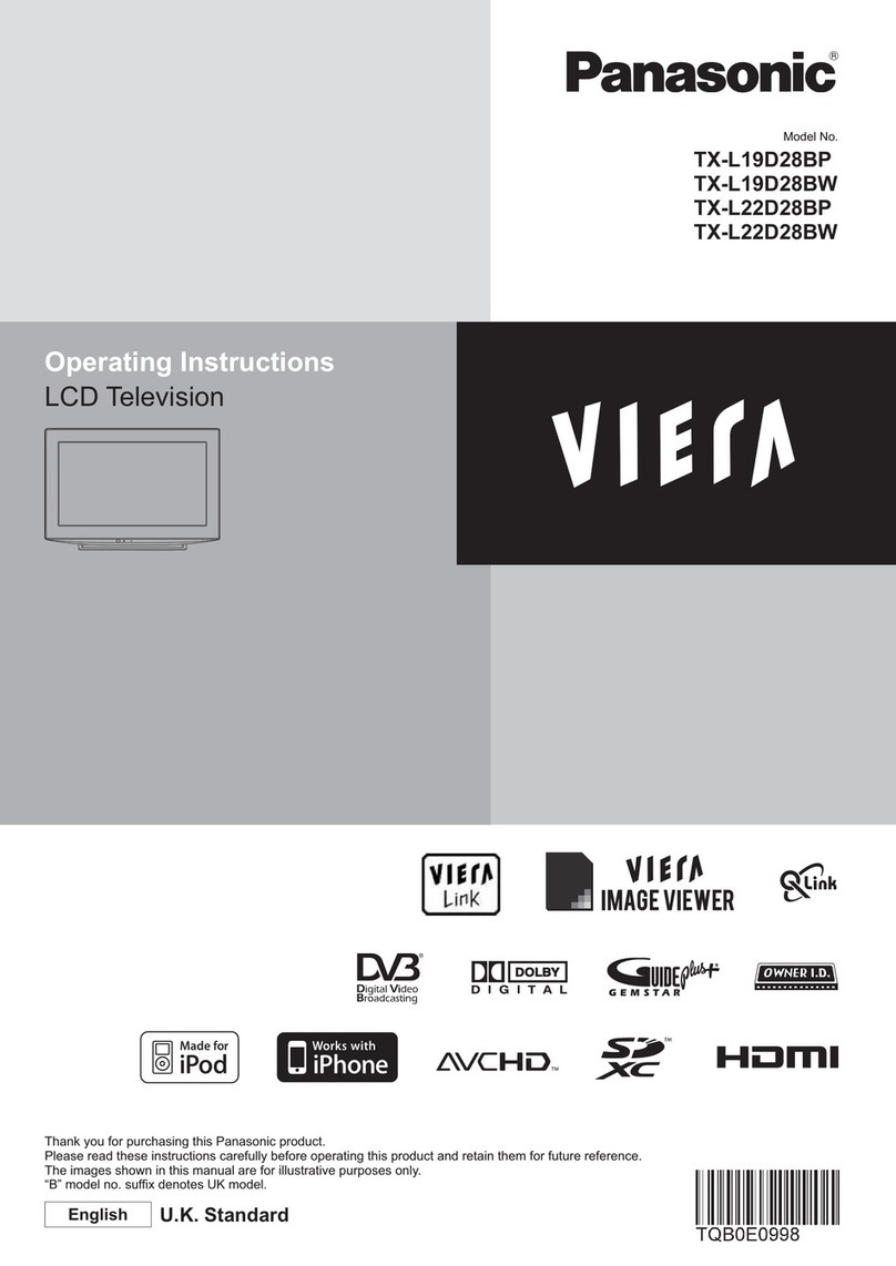 Panasonic Viera TX-L19D28BW User manual