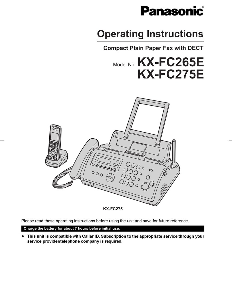 Panasonic KXFC265E operating instructions