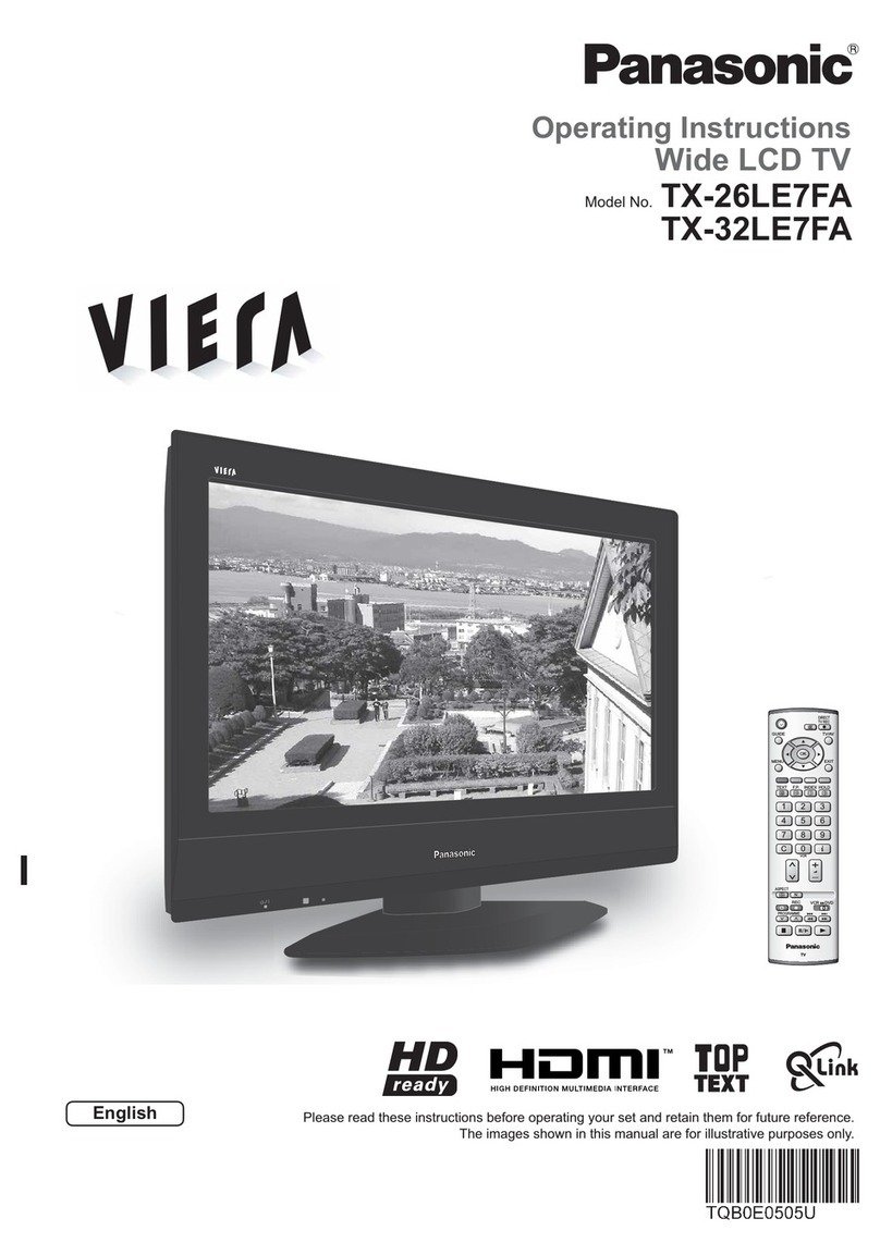 Panasonic Viera TX-26LE7FA User manual Panasonic Viera TX-26LE7FA User manual