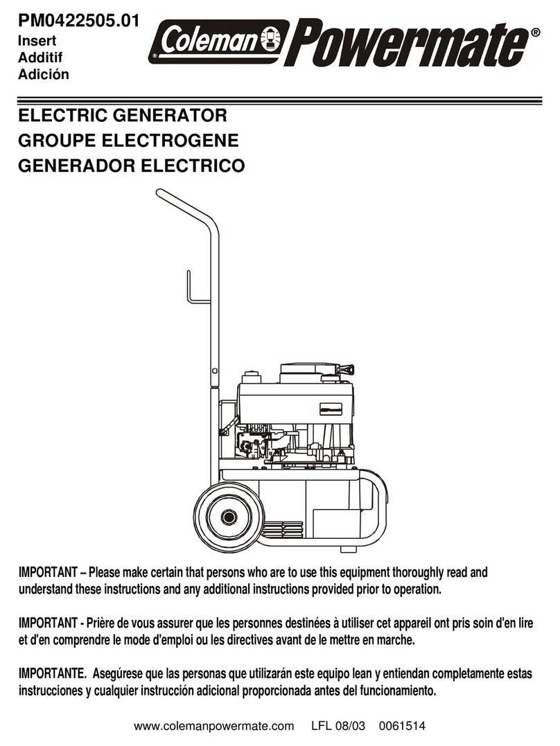 Coleman Powermate PM0422505.01 User manual