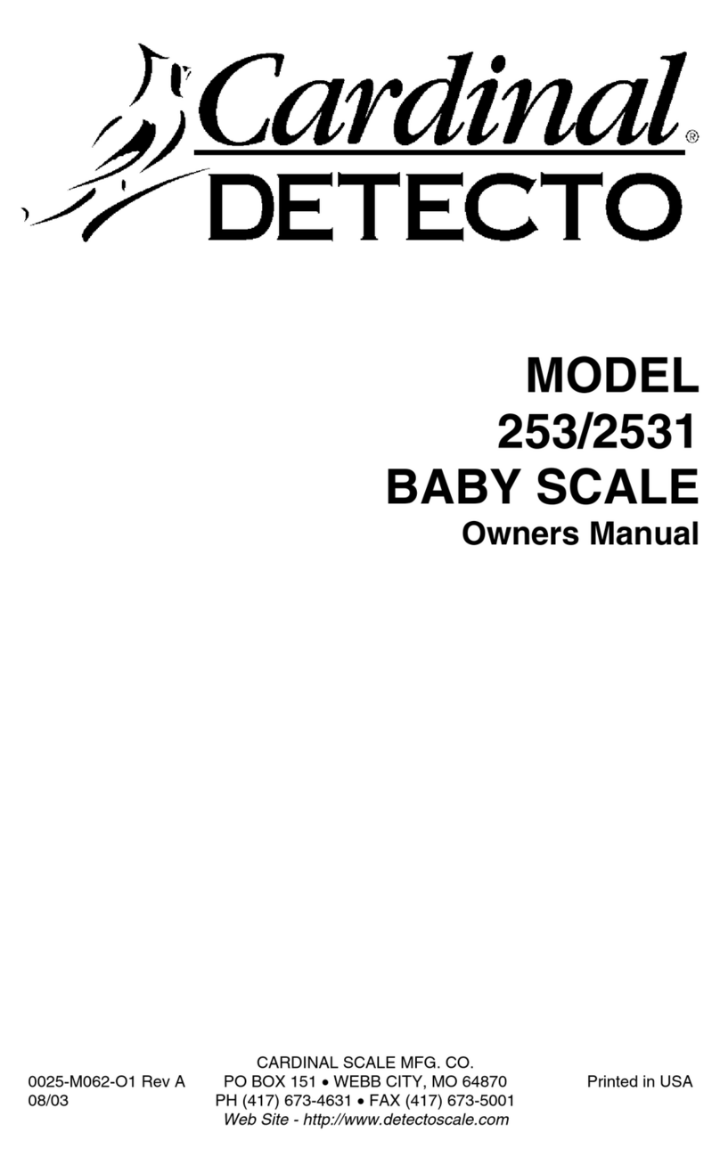 Cardinal Detecto 253 User manual