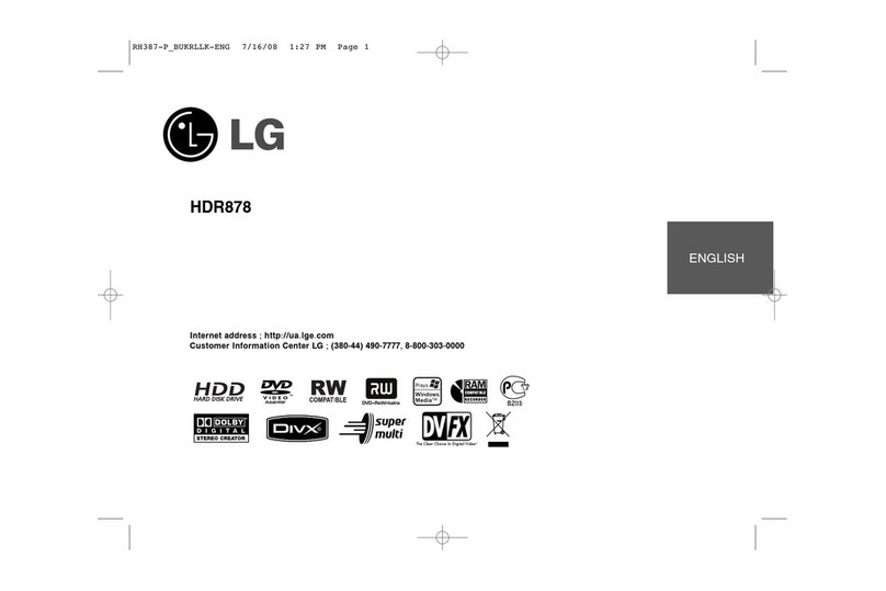 LG HDR878 User manual