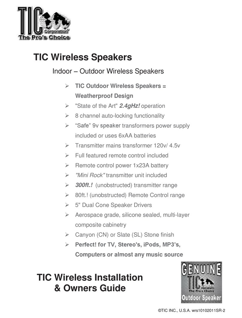 TIC Wireless Speakers User manual
