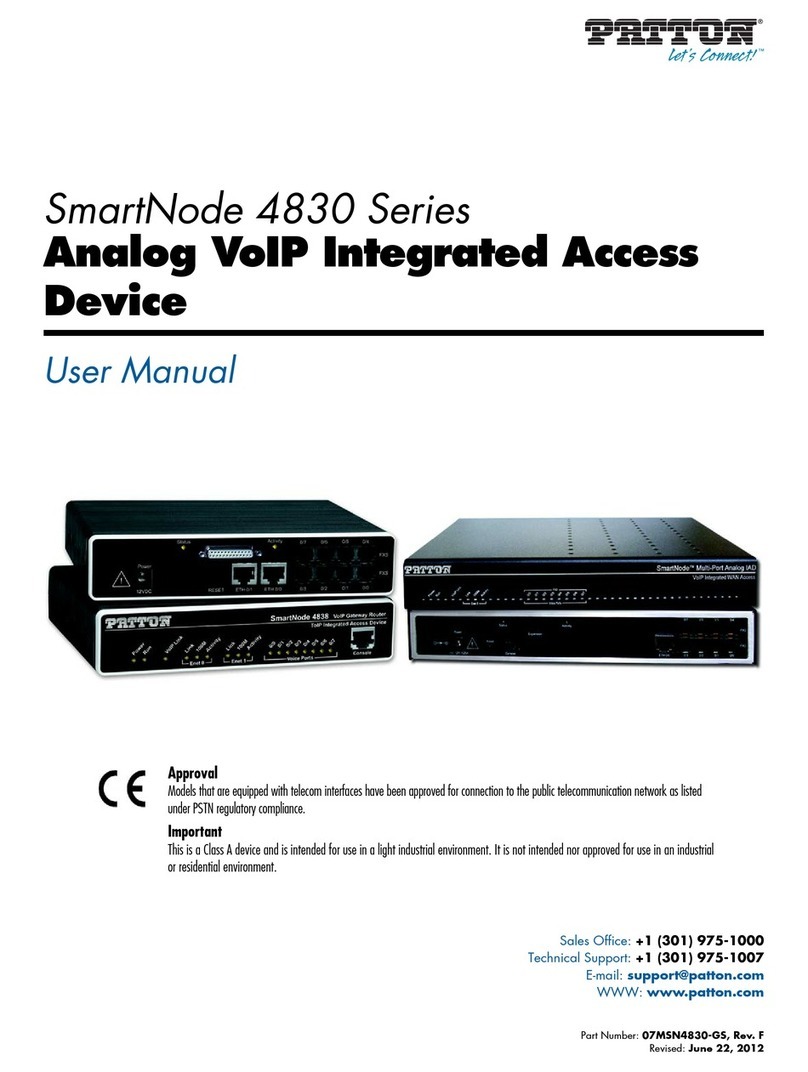Patton SmartNode 4830 Series user manual