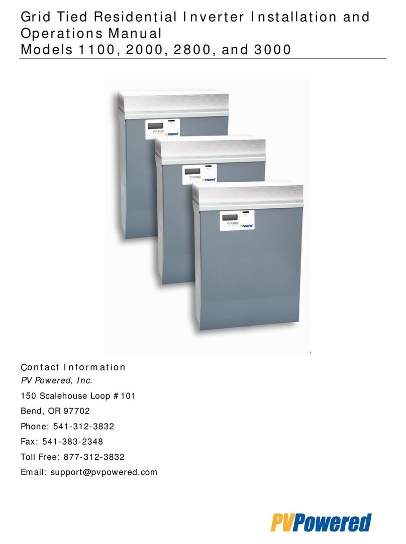 PV Powered 1100 Installation and operation manual