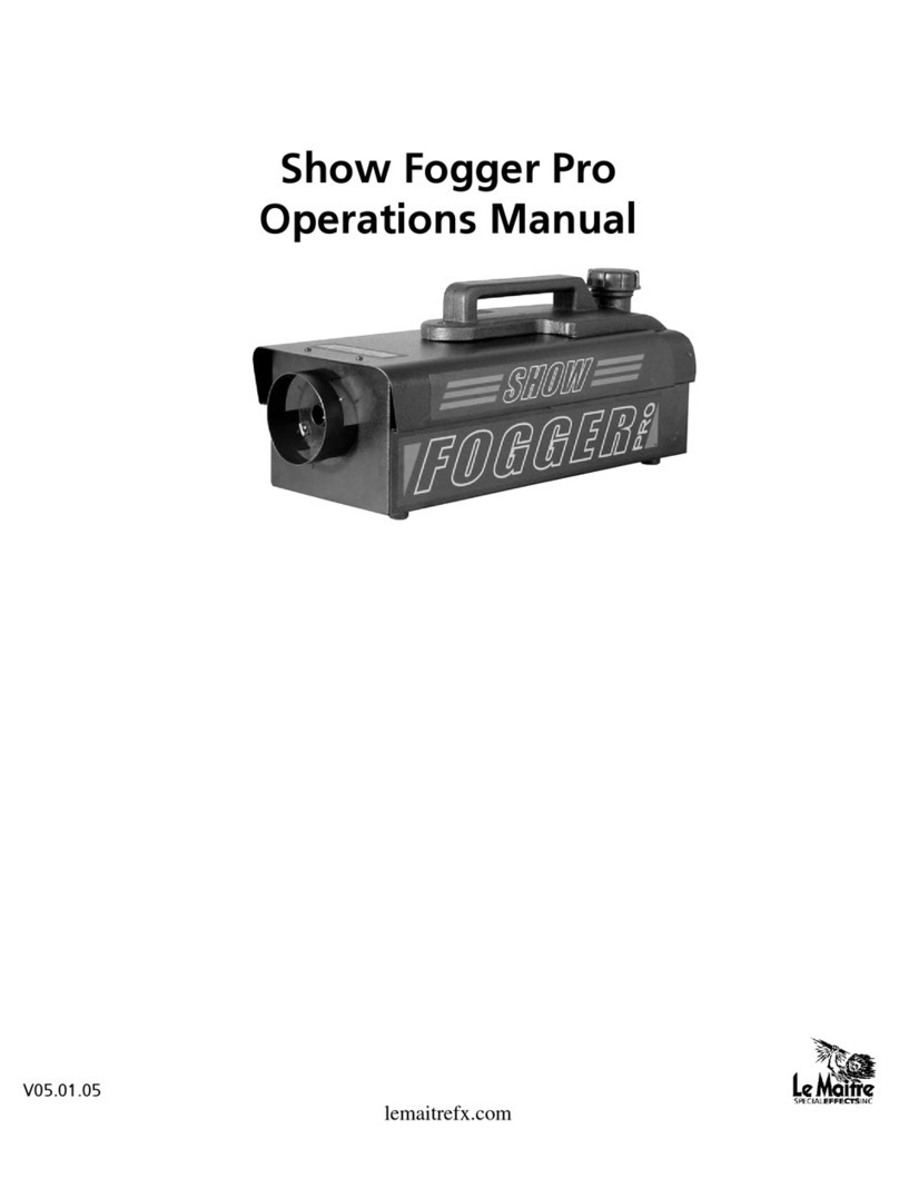 LeMaitre Show Fogger Pro User manual LeMaitre Show Fogger Pro User manual