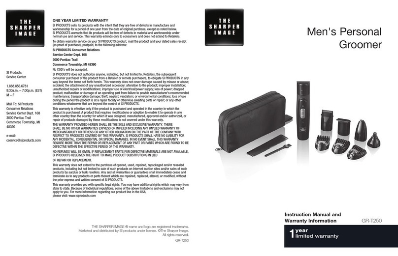Sharper Image GR-T250 User manual