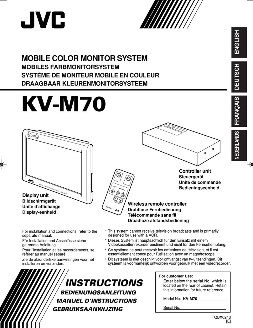 JVC Car LCD Monitor KV-M70 User manual