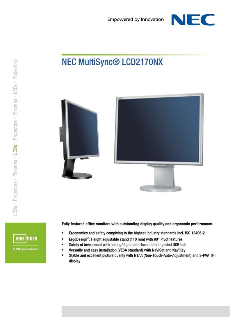 NEC MultiSync LCD2170NX User manual