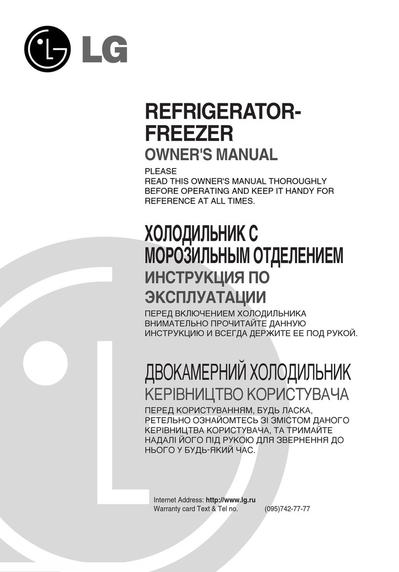 LG Refrigerator-freezer User manual LG Refrigerator-freezer User manual