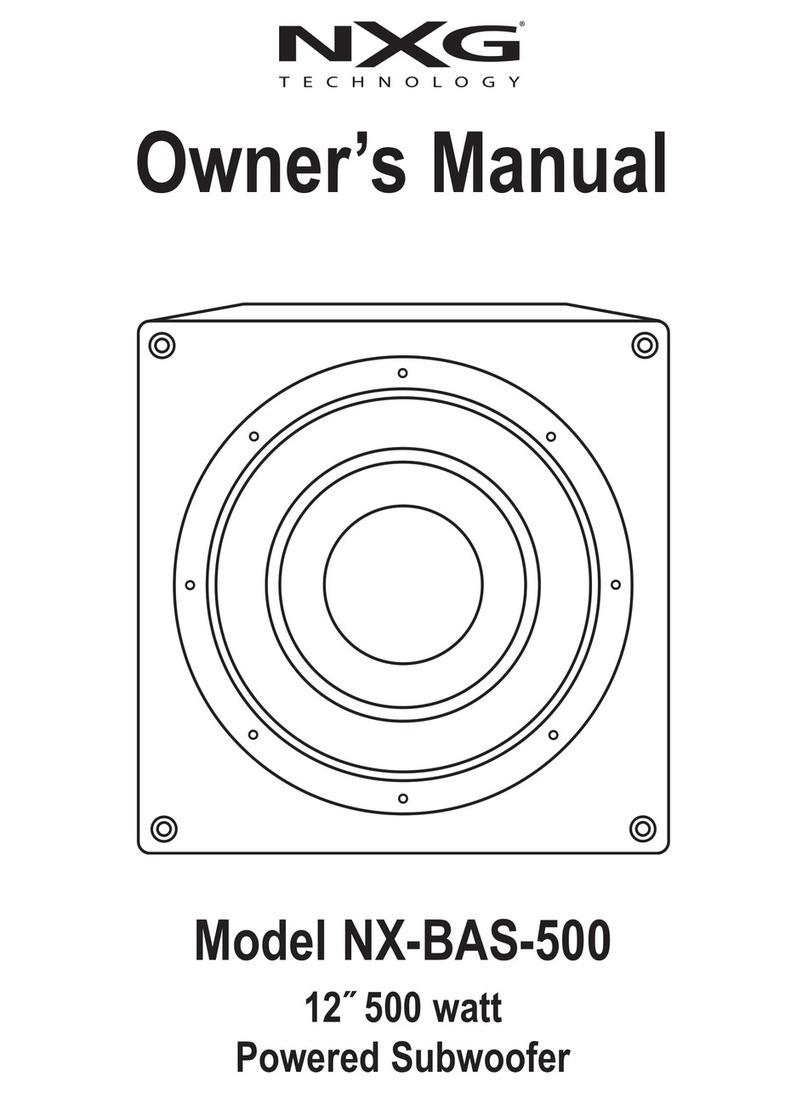 Nxg NX-BAS-500 owner's manual
