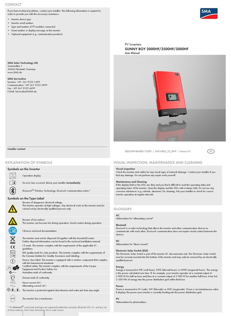 SMA 2000HF User manual SMA 2000HF User manual