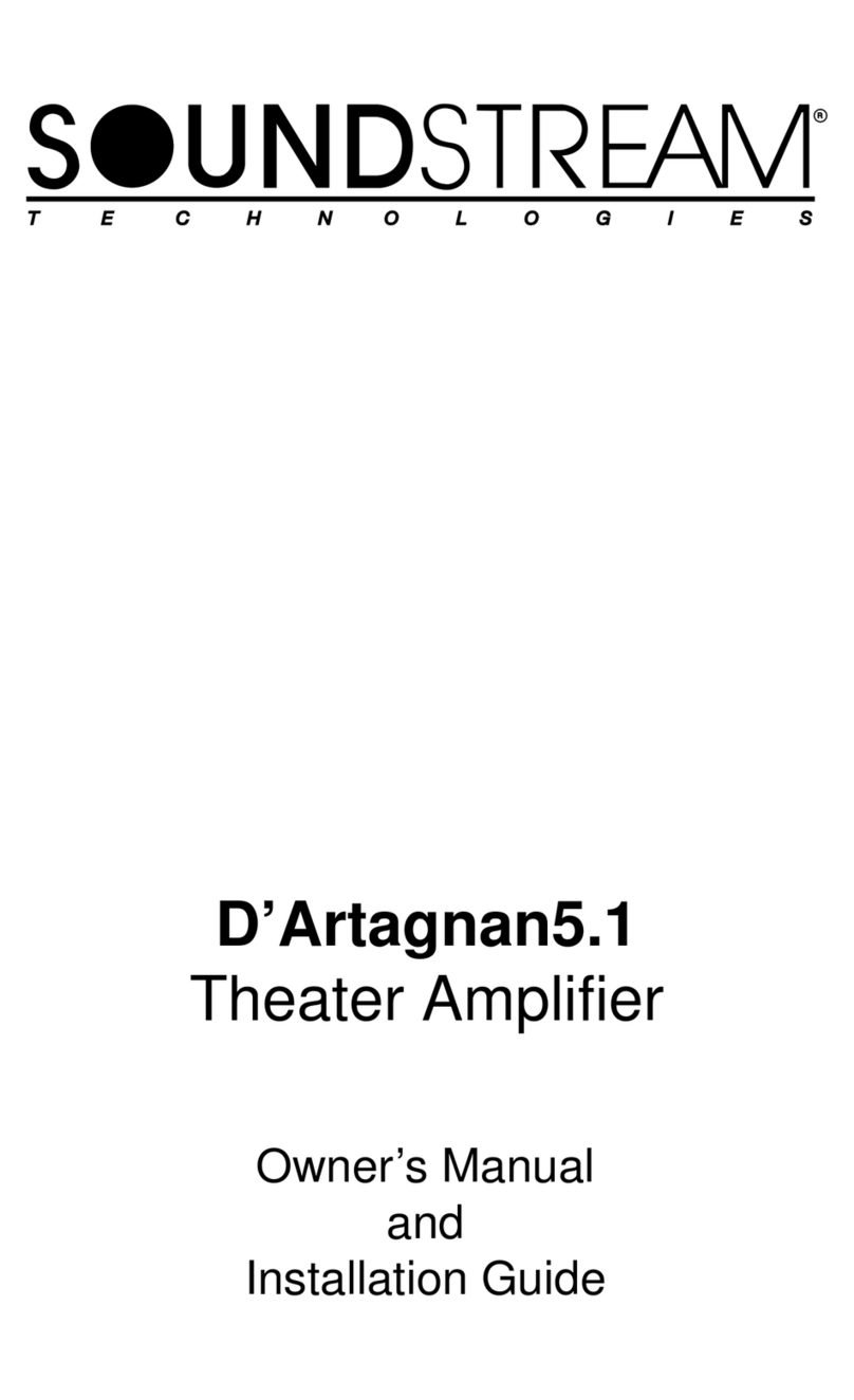 Soundstream D'Artagnan5.1 Programming manual Soundstream D'Artagnan5.1 Programming manual