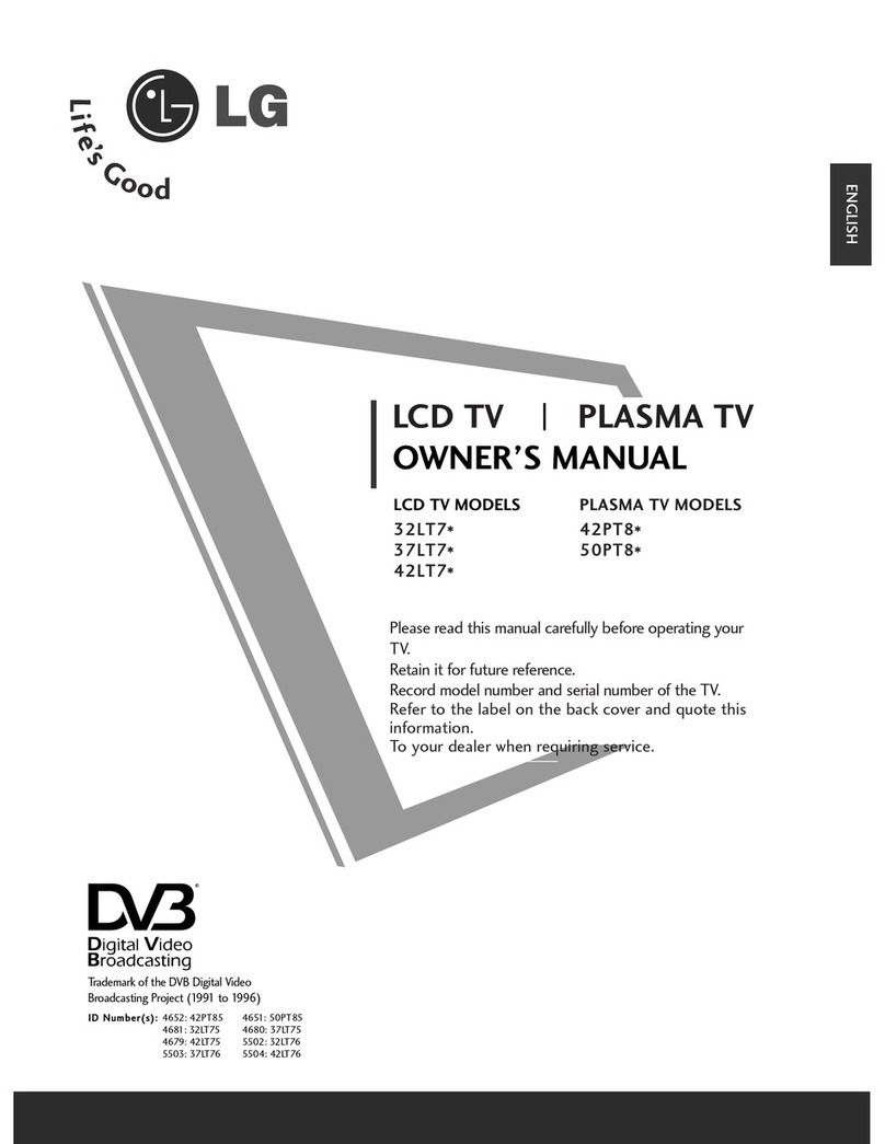 LG 32LT7 Series owner's manual