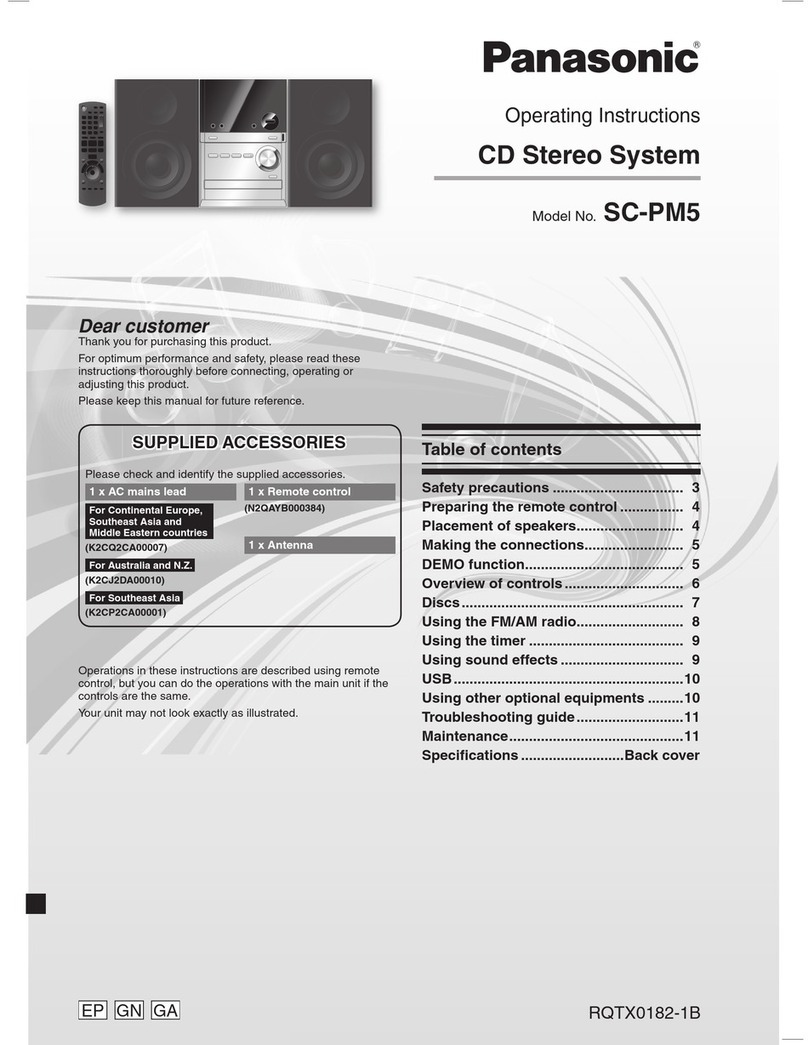 Panasonic SC-PM5 operating instructions