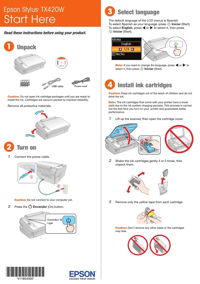 Epson Stylus TX420W User manual Epson Stylus TX420W User manual