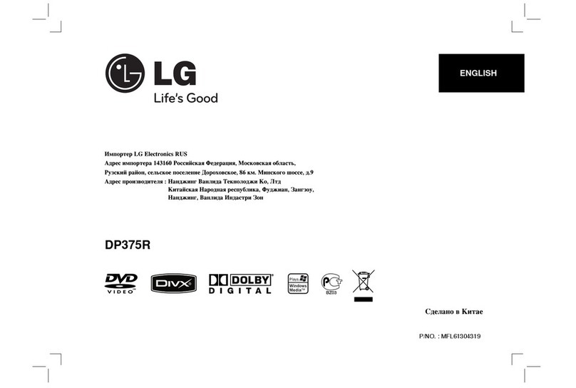 LG DP-375R User manual