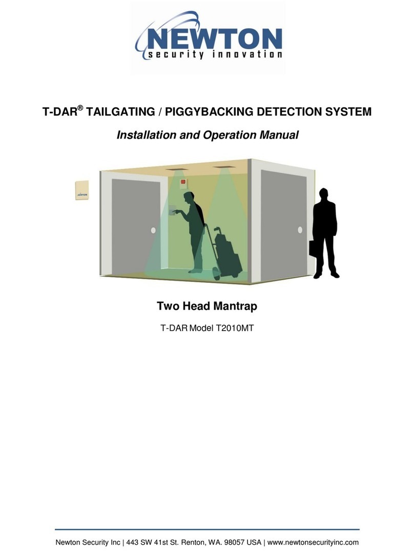 Newton Security T-DAR T2010MT Installation and operation manual