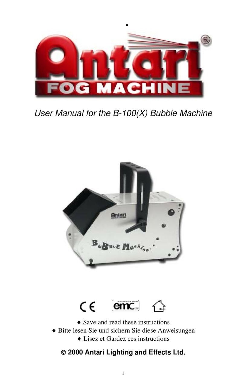 Antari B-100 User manual Antari B-100 User manual