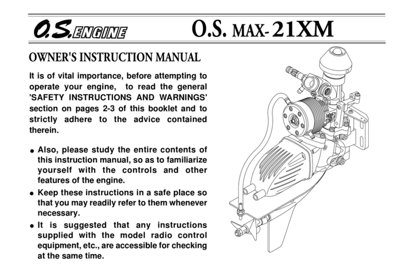 O.S. engine MAX-21XM Setup guide