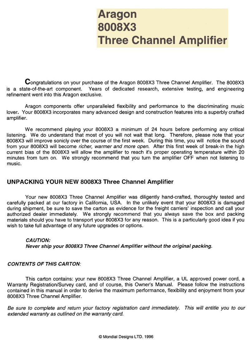 Mondial Designs Limited Aragon 8008X3 Technical manual Mondial Designs Limited Aragon 8008X3 Technical manual