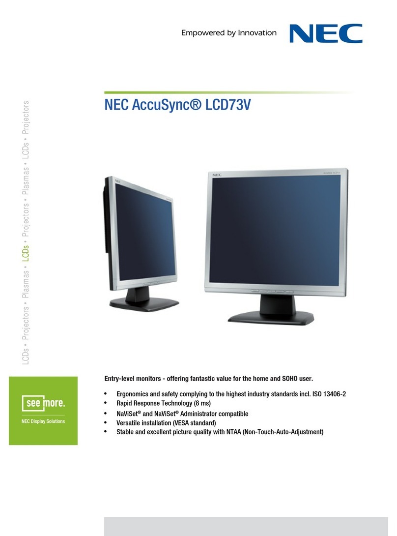 NEC AccuSync LCD73V User manual