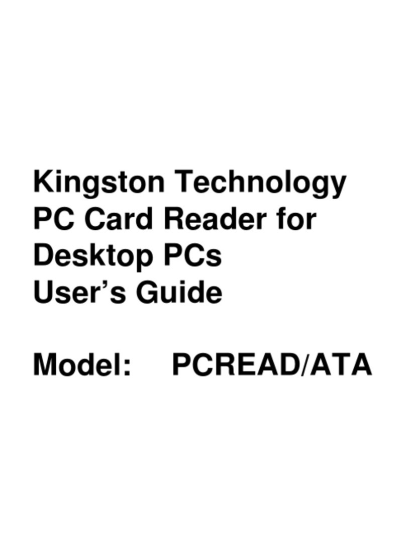 Kingston Technology PCREAD/ATA User manual Kingston Technology PCREAD/ATA User manual