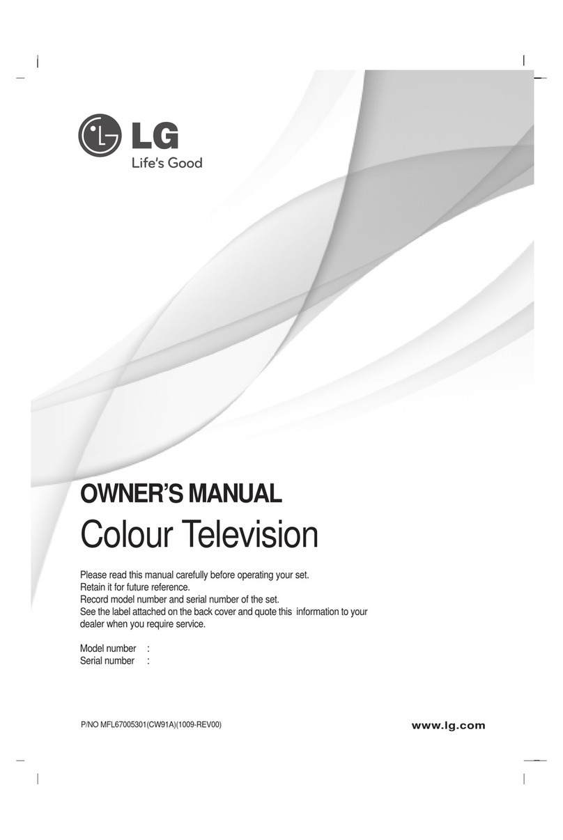 LG LCD Colour Television User manual